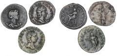 Ancient coins Roman Empire Roman Empire, 3 Antoninianii, Otacilia Severa, 244-249, PIETAS AVGVSTAE, RIC 130, Herennia Etruscilla, 249-251, PVDICITIA AVG, RIC 58b as well as Severina, 270-275, CONCORDI