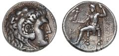 Ancient coins Ancient coins Greece The Hellenistic Monarchies Seleucid Kingdom Ancient Greece, Seleukid Empire, Seleukos I Nikator, c. 305 - 281 BC, Tetradrachm, Seleukia on the Tigris, c. 300 BC, HGC