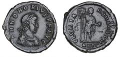 Ancient coins Ancient coins Roman Empire Roman Empire, Honorius, 393-423, AE2, Antiochia, GLORIA ROMANORVM, 6.48 g, RIC 68e.2 VF