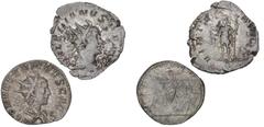 Ancient coins Ancient coins Roman Empire Roman Empire, Valerian I, 253-260, Antoninianus, Lugdunum, VIRTVS AVGG, RIC 24, Saloninus, 255-259, Antoninianus, Lugdunum, PIETAS AVGG, RIC 9. (2)