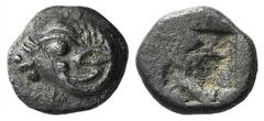 Greek Troas, Kebren, 5th century BC. AR Obol (6.5mm, 0.54g). Head of ram l. R/ Incuse square with irregular divisions. SNG Ashmoleon 1076-7; cf. SNG München 282 (hemiobol); SNG Kayhan 1052 (Lycia). VF