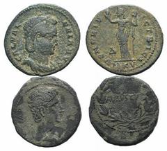 Multiple Lots Lot of 2 Roman Æ coins, including Augustus and Galeria Valeria. Lot sold as is, no return