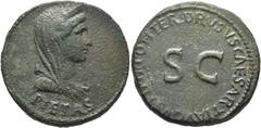 GRECIA Y ROMA / greek and roman coins ROMA IMPERIO. Livia. Dupondio. 22. Busto velado con diadema a derecha, debajo PIETAS. SC circundado de DRVSVS CAESAR TI AVGVSTI F POT ITER. Cy2. RIC24 (de Tiberio