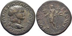 MONEDAS ANTIGUAS / ancient coins ROMA IMPERIO. Vespasiano. Dupondio. 71 d.C. Cabeza radiada del emperador a derecha, alrededor IMP CAESAR VESPASIAN AVG COS III. Fortuna estante con timón y cornucopia,