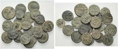 IMPERIO ROMANO BAJO IMPERIO. Follis, medios follis de Juliano, Constancio, Crispo, Urbs Roma, Constantinopolis, etc. Todas diferentes. Algunas con concreciones. MBC a BC. Lote de veintidós piezas (22)