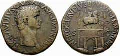 Primera sesión, 29 de noviembre MUNDO ROMANO Monedas de bronce - Imperio Romano Claudio I No.: 497 Starting Price - Precio de salida: EUR 300 41. Sestercio. NERO CLAVDIVS DRVSVS GERMAN. IMP. Arco triu