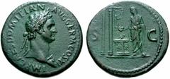 Primera sesión, 29 de noviembre MUNDO ROMANO Monedas de bronce - Imperio Romano Domiciano No.: 557 Starting Price - Precio de salida: EUR 200 85. Sestercio. S.C. Domiciano velado y estante sacrificand
