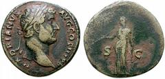Primera sesión, 29 de noviembre MUNDO ROMANO Monedas de bronce - Imperio Romano Adriano No.: 616 Starting Price - Precio de salida: EUR 40 134-138. Sestercio. S.C. Diana estante. CyS700. C no lo cita.