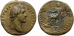 Primera sesión, 29 de noviembre MUNDO ROMANO Monedas de bronce - Imperio Romano Antonino Pío No.: 633 Starting Price - Precio de salida: EUR 40 153-154. Sestercio. INDVLGENTIA AVG. COS.IIII. Indulgenc