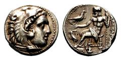 9 de Mayo, 7´30 PM - Monedas antiguas Mundo Griego Aspendos en Frigia-Pisidia y Pamfilia No.: 4017 Starting Price - Precio de salida: EUR 90.- 323-300 a.C. Alejandro III Magno. Dracma. A/Busto de Alej