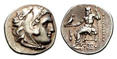 9 de Mayo, 7´30 PM - Monedas antiguas Mundo Griego ¿Heracleum en Macedonia? No.: 4055 Starting Price - Precio de salida: EUR 85.- 323-300 a.C. Alejandro III Magno. Dracma. A/Cab. de Alejandro Magno co