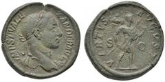 MONEDAS ROMANAS. IMPERIO IMPERIO ROMANO. Alejandro Severo. Sestercio. 222-231. Busto laureado y revestido a la derecha IMP. CAES. M. AVR. SEV. ALEXANDER AVG. Virtud estante a la derecha portando lanza