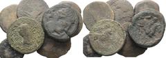 ANTIGUA COLECCIÓN DE MONEDAS IBÉRICAS / iberian coins old collection Ases hispano-romanos de baja calidad: ITÁLICA, CELSA, MALACA y CESAR AUGUSTA, más cuatro piezas de muy difícil catalogación. (Est. 