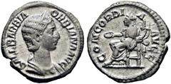 MONEDAS ROMANAS / roman coins ORBIANA. Denario. H. 230 d.C. Concordia sedente con pátera y cornucopia Cy2 (50.000 pts). C1. RIC319. Casi MBC+.