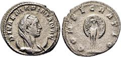 MONEDAS ROMANAS / roman coins MARINIANA. Antoniniano. 256-257 d.C. Pavo haciendo la rueda. Cy5. C2. RIC3. Oxidación limpiada. Casi MBC+.