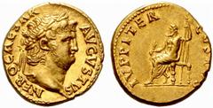 MONEDAS ANTIGUAS ANCIENT COINS, INCLUDING A COLLECTION OF 50 AUREII IMPERIO ROMANO Nerón 65-68 d.C. Nerón. Roma. áureo. A/NERO CAESAR AVGVSTVS. Cab. de Nerón laureada a der. R/IVPPITER CVSTOS. Júpiter