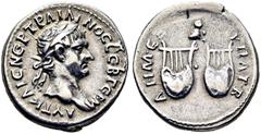 IMPERIO ROMANO denarios antoninianos silicuas / roman imperial denarii antonianii siliqua ROMA IMPERIO. Trajano. Dracma de Lycia y compañía. 98-117. Cabeza laureada con ínfulas a derecha. Dos khitaras