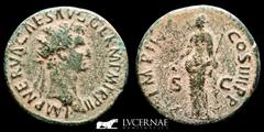 Roman Empire Roman Empire - Nerva (96-98 A.D.) Æ Dupondius. Rome, AD 98. IMP NERVA CAES AVG GERM P M TR P II, radiate head to right / IMP II COS IIII P P, Libertas standing to left, holding pileus and