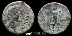 Roman Provincial Augustus, Roman Hispania Bronze Semis 8,50 g, 27 mm IRIPPO 27 B.C.-14 A.D. Good very fine Roman Hispania, Irippo (southern Sevilla province area). Augustus 27 BC-AD 14. Æ Semis (8,50 