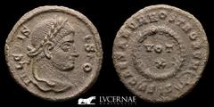 Roman Empire Crispus Bronze Æ Follis 3.10 g. 18 mm. Siscia 320/1 AD Very Fine Roman Empire - Crispus. Caesar, A.D. 317-326. Æ Bronze Follis (3.10 g. 18 mm.) Siscia mint, A.D. 320/1. IVL CRISPVS NOB C,