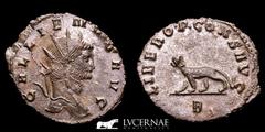 Roman Empire Roman Empire - Gallienus in the sole reign. A.D. 260-268. Silvered Bronze antoninianus (2.40g. 20 mm). Rome, A.D. 267/268. GALLIENVS AVG, radiate head of Gallienus right / LIBERO P CONS A