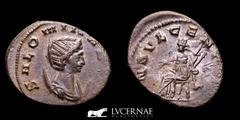 Roman Empire Roman Empire - Salonina during the Gallienus sole reign (260-268 A.D.) bronze silvered hybrid antoninanus (2.82g. 21mm.), Rome mint. 263-264 A.D. SALONINA AVG - diademed and draped bust o