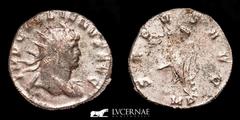 Roman Empire Roman Empire - Gallienus (253-268 A.D.) silvered billon antoninianus (2,64 g. 21 mm.). Minted in Mediolanum. IMP GALLIENVS AVG. Radiate bust right, with slight drapery. SALVS AVG / MP. As