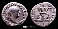 Roman Empire Roman Empire - Titus (AD 79 - 81). Silver denarius (2.97 g., 18 mm.). Rome, AD 79. IMP TITVS CAES VESPASIAN AVG P M (↺), laureate head of Titus right / TR P IX IMP XV COS VIII P P, trophy