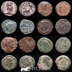Roman Empire Roman Empire - Lot comprising eight (8) coins: III-IV centuries AD. Antoninianus, Follis, Maiorinas: Constantius Gallus, Arcadius, Claudius II, Constantine I, Constantius II, Valentinianu