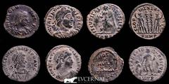 Roman Empire Roman Empire - Lot comprising eight (4) bronze coins minted between III to IV centuries A.D. Theodosius, Valentinianus I (2) & Constantine I Very good lot, complete specimens, several emp