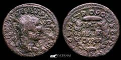Roman Provincial Roman Provincial Arabia. Bostra. Philip II, as Caesar AD 244-246. AE27 (11,47 g, 27 mm) MARC IVL PHILIPPOS CESAR, radiate, draped and cuirassed bust right COL MTROPOLIS BOSTRA, wreath