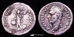 Roman Empire Roman Empire Vitellius (AD 69.) Tarraco mint. - Fouree Denarius (3,33 g. 20 mm.) A VITELLIVS IMP GERMAN Laureate head of Vitellius to left, globe at point of bust VICTORIA AVGVSTI Victory