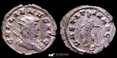 Roman Empire Roman Empire - Gallienus in the sole reign (260-268 A.,D.). Silvered bronze antoninianus. (3,05 g. 22 mm.) Mediolanum mint, 263-264. GALLIENVS AVG radiate and lightly dress Gallienus bust