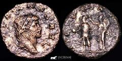 Roman Empire Roman Empire - Gallienus in the sole reign (260-268 A.D.) Bronze denarius (2,39 g. 17 mm.) Rome mint. GALLIENVS AVG Laureate head right. VICTORIA AVG. Victory standing left crowning to Ga