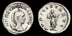 Roman Imperial Coins Roman Empire - Herennia Etruscilla. Silver antoninianus, Rome Mint, 250 AD. PVDICITIA AVG, Pudicitia standing left, HER ETRVSCILLA AVG, Draped bust of Herennia right. PVDICITIA AV