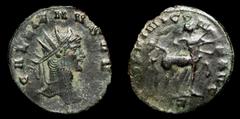 Roman Imperial Coins Gallienus. A.D. 253-268. AE antoninianus. Gallienus Zoo series. Rome mint, A.D. 267/8. GALLIENVS AVG, radiate head of Gallienus right / APOLLINI CONS AVG, centaur walking right, r