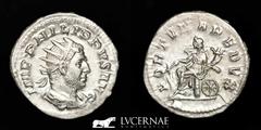 Roman Empire Roman Empire - Philip I. Arabs (244-249 AD). Silver antoninianus (3,30 g. 23 mm.), Rome mint. IMP PHILIPPVS AVG, Radiate, draped and cuirassed bust ro right, seen from behind. / FORTVNA R