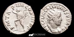 Roman Empire Roman Empire - Gallienus in the sole reign (253-260 A.D.) Silver antoninianus (3,17 g. 21 mm.). Minted in Rome, 256 A.D. IMP C P LIC GALLIENVS P F AVG, radiate and cuirassed bust of Galli