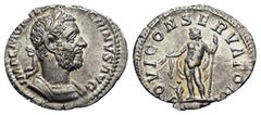 RÖMISCHE KAISERZEIT Macrinus (217-218) Denar 217 Rom Av.: IMP C M OPEL SEV MACRINVS AVG, belorbeerte und gepanzerte Büste nach rechts. Rv.: IOVI CONS-ERVATORI, Jupiter steht mit Blitzbündel und Zepter