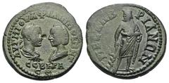RÖMISCHE PROVINZIALPRÄGUNGEN Philippus I. Arabs (244-249) und Otacilia Severa. THRAKIEN, Mesembria.. Bronze.. Av.: AYT M IOYΛ ΦIΛIΠΠOΣ MWT // CEBHPA / CE, drapierte Büsten des Philippus I. Arabs und d