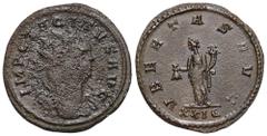 RÖMER, KAISERZEIT Tacitus (275-276), Antoninian 275-276, Rom. Av.: IMP C TACITVS AVG, drapierte und gepanzerte Büste mit Strahlenkrone nach rechts. Rv.: VBERTAS AVG // XXIЄ, Ubertas nach links, in der