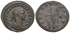 RÖMER, KAISERZEIT Probus (276-282), Antoninian 280, Siscia. Av.: IMP C M AVR PROBVS AVG, drapierte und gepanzerte Büste mit Strahlenkrone nach rechts. Rv.: FELICITAS AVG // A // XXI, Felicitas nach li