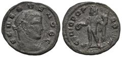 RÖMER, KAISERZEIT Severus II. als Caesar (305-306), Follis 305-306, Siscia. Av.: SEVERVS NOB C, belorbeerte, gepanzerte und drapierte Büste nach rechts. Rv.: GENIO POP-VLI ROMANI // SIS, Genius mit Sc