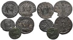 RÖMER, KAISERZEIT, LOTS Lot mit Bronzen. (5) Teilweise Silbersud. Sehr schön