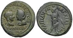 RÖMER, PROVINZIALPRÄGUNGEN, THRACIA Anchialus, Gordianus III. 238-244 und Tranquillina, Æ 238-244. Av.: AYT K M ANT ГOPΔIANOΣ AVГ CEB // TPANKVΛ/ΛEINA, drapierte Büsten des Gordianus III. und der Tran