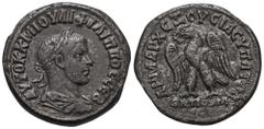 RÖMER, PROVINZIALPRÄGUNGEN, SYRIA Antiochia ad Orontem, Philippus I. Arabs 244-249, Billon-Tetradrachme 248-249. Av.: ΑΥΤΟΚ Κ Μ ΙΟΥΛΙ ΦΙΛΙΠΠΟC CЄΒ, drapierte, gepanzerte und belorbeerte Büste nach rec