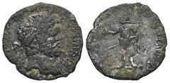 RÖMER, KAISERZEIT. Septimius Severus 193-211, Billon-Denar, ungesicherte Mzst. Av.: Drapierte Büste nach rechts. Rv.: Stehende Figur mit Opferschale und Langzepter. 1,62 g. Schön