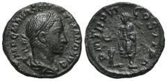RÖMER, KAISERZEIT. Severus Alexander 222-235, Denar Subaerat 226, Rom. Av.: IMP CM AVR SEV ALEXAND AVG, belorbeerte, drapierte und gepanzerte Büste nach rechts. Rv.: P M TR P VI COS III P P, Kaiser mi