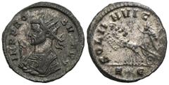 RÖMER, KAISERZEIT. Probus 276-282, Antoninian 276-282, Rom, 7. Offizin. Av.: IMP PRO-BVS AVG, Büste mit Strahlenkrone, Konsularsrobe und Adlerszepter nach links. Rv.: SOLI I-NVIC-TO // R * E, Sol in Q