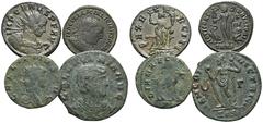 RÖMER, KAISERZEIT, LOTS. Lot mit Bronzen. 1.: Carus 282-283, Antoninian. Rv.: PAX EXERCITI // PXXI, Pax nach links stehend, Olivenzweig und Feldzeichen haltend. 2.: Licinius I. 308-324, Follis. Rv.: I